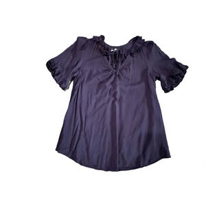 EUC Beautiful Plum Anthropologie Odille Blouse sz 8